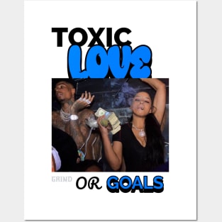 TOXIC LOVE or Goals Blueface & Chrissean Rock Valentine Day Posters and Art